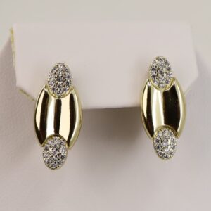 Cercei placati cu aur 14K model CJ327 - 1,6 cm