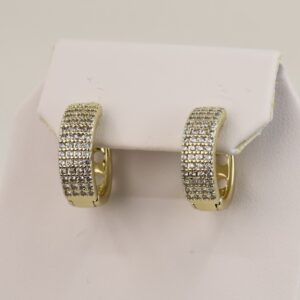 Cercei placati cu aur 14K model CJ310 - 1,1 cm