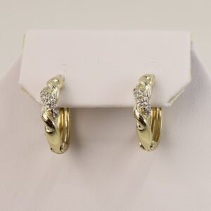 Cercei placati cu aur 14K model CJ307 - 1,3 cm